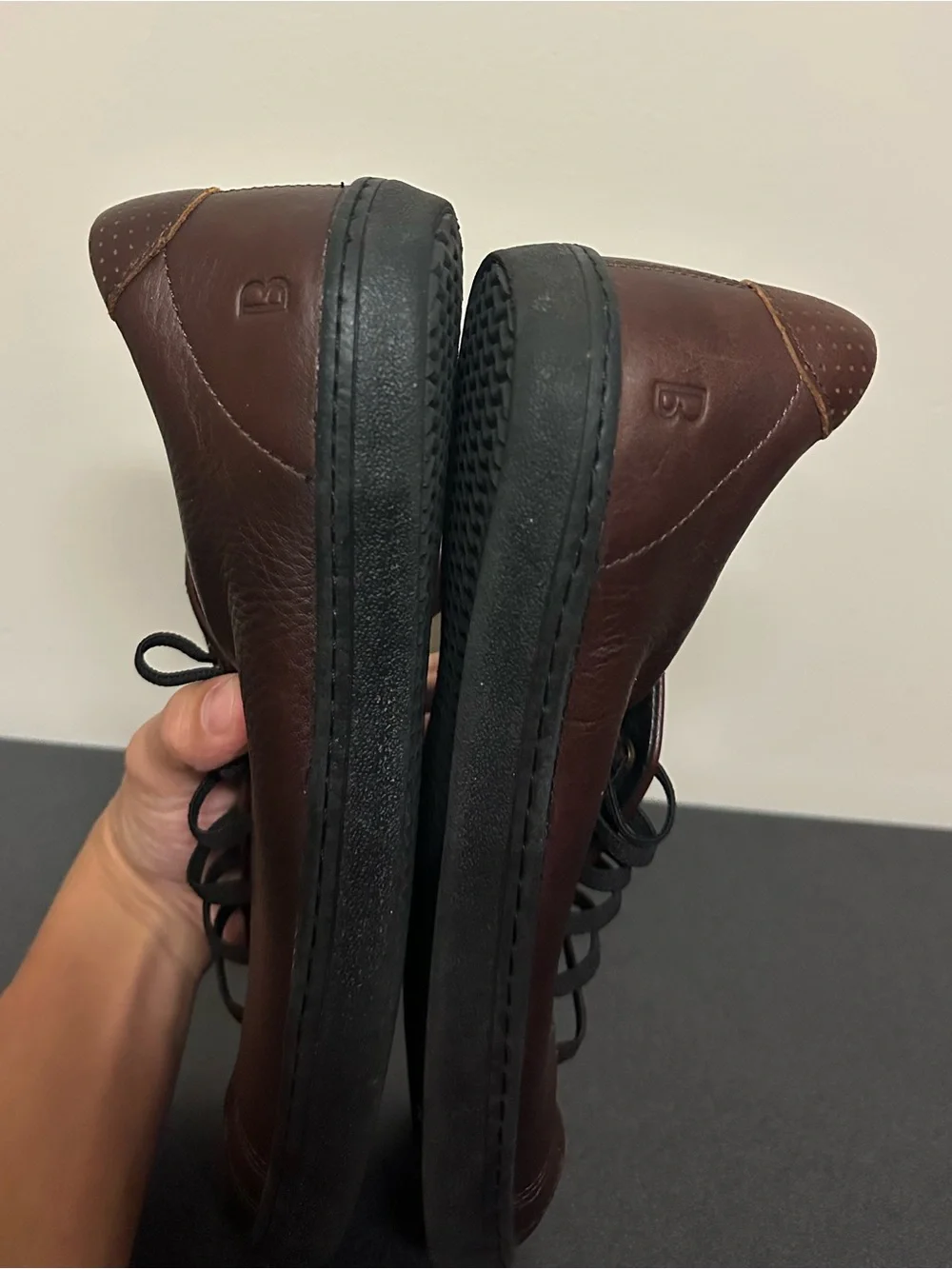 Birchbury Bramford Brown Leather Men's  Sneakers Size 12 Minimalist Shoes